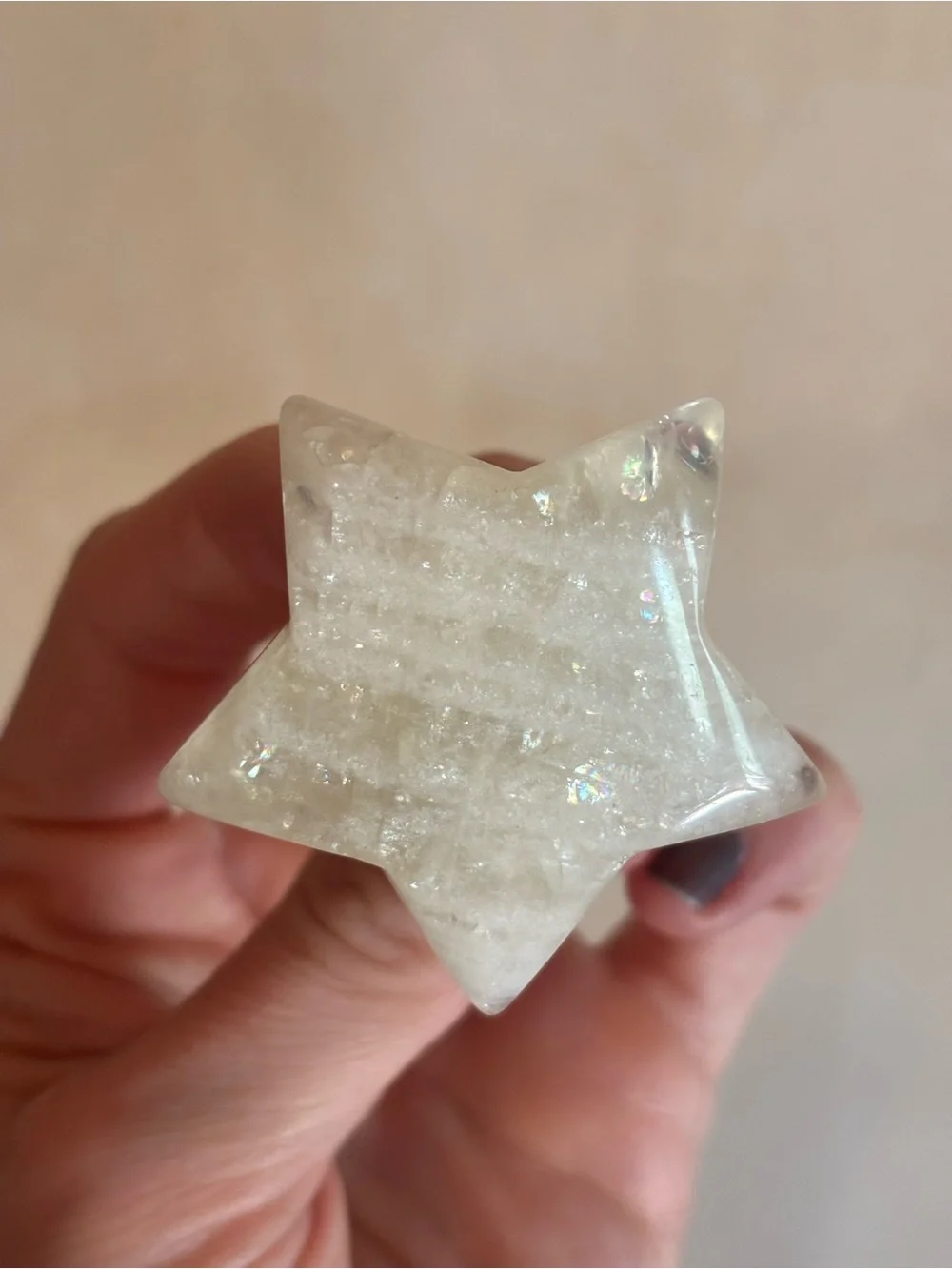 Clear Quartz Star USB Night Light – Crystal Plug-In Glow Light